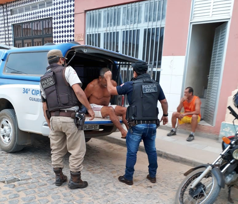Acusado de homicídio é preso pela Polícia Militar na zona rural de Guajeru 