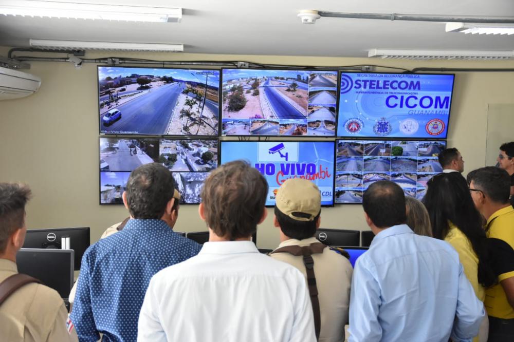 Inaugurado o novo sistema de videomonitoramento de Guanambi; PM conta agora com 48 câmeras nas ruas, praças, avenidas e rotatórias