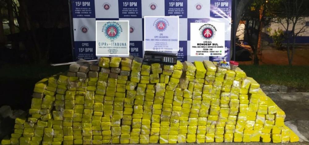 Bahia: Dois homens são presos e carga com 420 kg de maconha