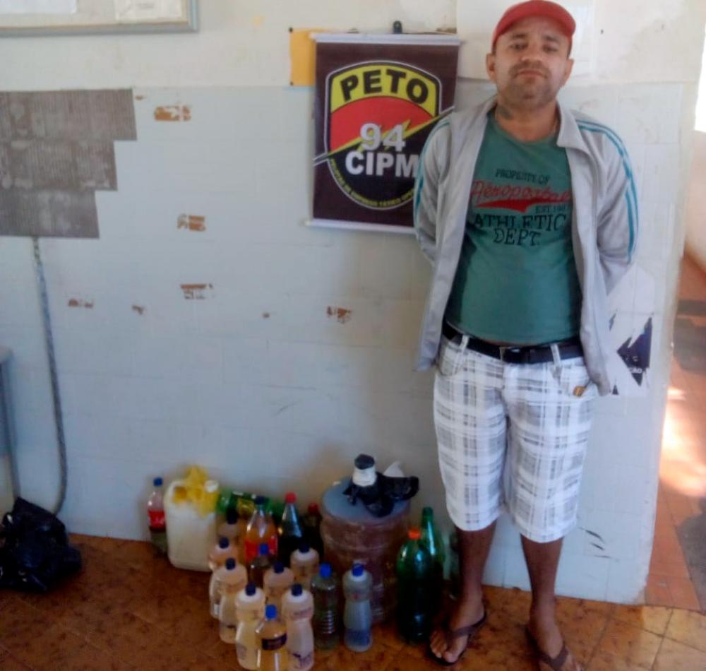 Caetité: Homem é preso após ser flagrado comercializando gasolina de forma irregular