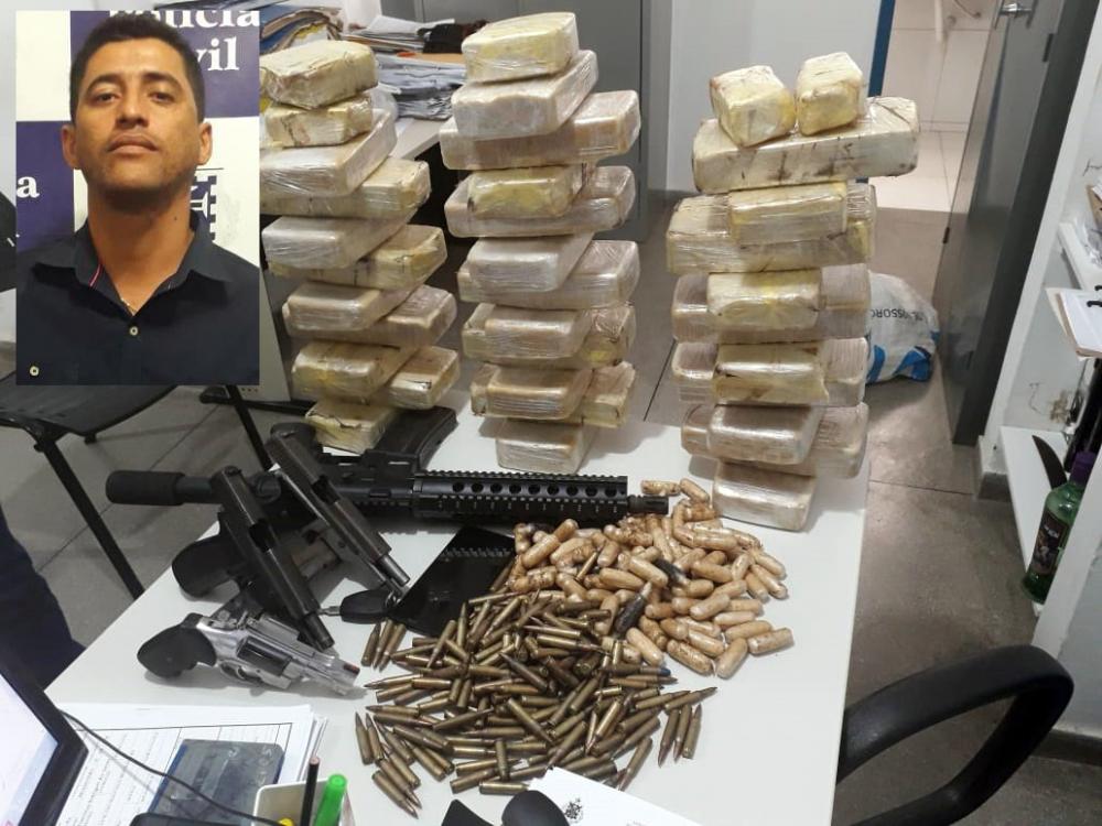 PRF apreende fuzil, pistolas, revólver e pasta base de cocaína na BR 242, em Ibotirama