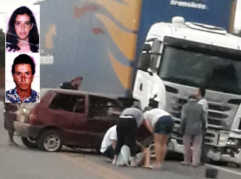 Casal morre e filha sobrevive a colisão entre carro e carreta na BR-030, em Ibitira 