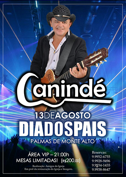 Grupo promove show beneficente com Canindé em Palmas de Monte Alto