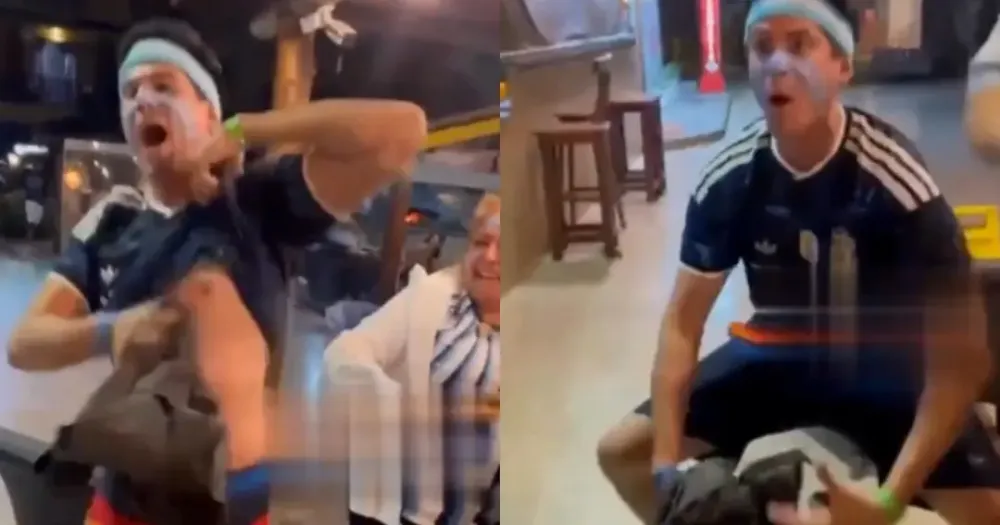 Torcedor argentino faz gesto racista em Morro de São Paulo