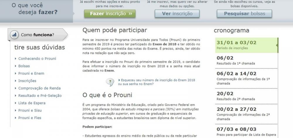 Prouni 2019: Resultado da primeira chamada é divulgado hoje