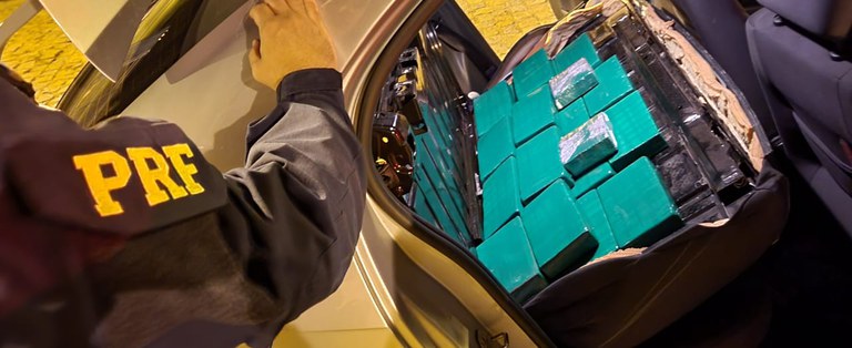Caetité: PRF apreende 38 Kg de cocaína avaliada em quase R$ 7 milhões 