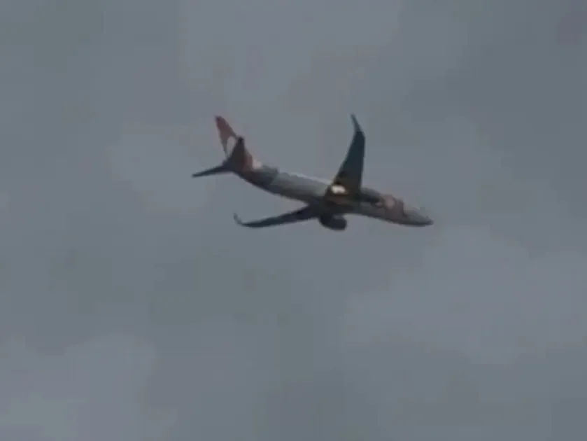 Avião da Gol pega fogo após colisão com pássaro e retorna ao Recife