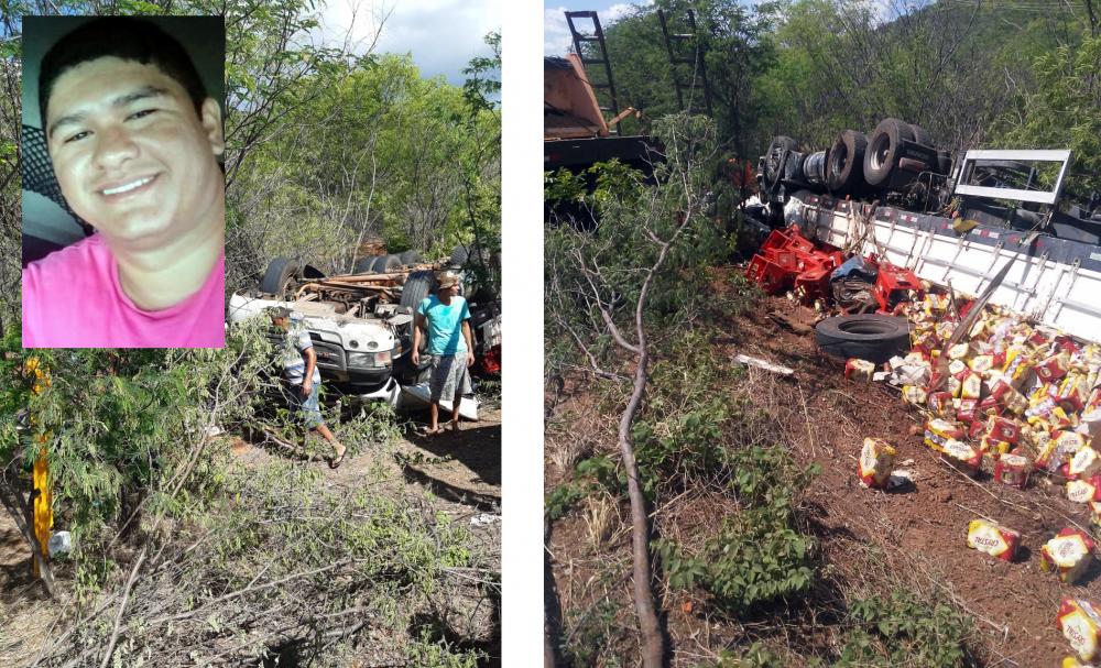 Caminhoneiro guanambiense morre após carreta tombar na BR-430 em Bom Jesus da Lapa