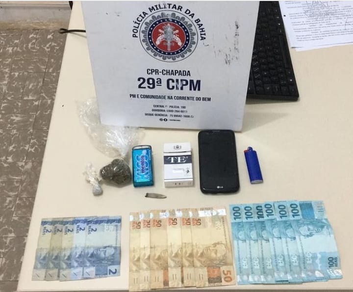 PM prende dois homens por atividade de tráfico na Chapada Diamantina 