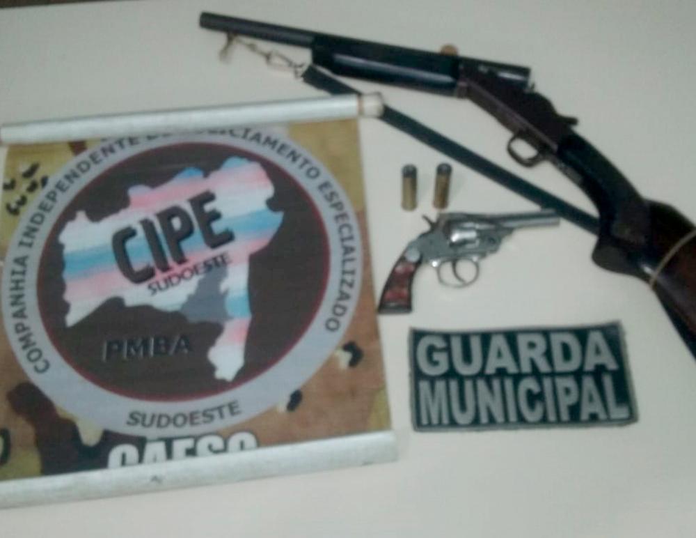 Cipe Sudoeste apreende armas em Licínio de Almeida e Caculé 