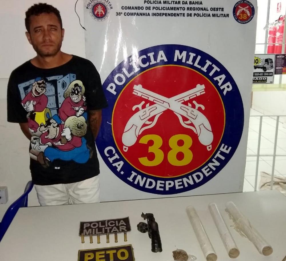 Homem é preso por porte ilegal de arma de fogo em Bom Jesus da Lapa 