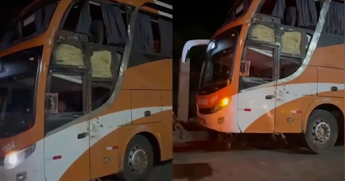 PRF apreende ônibus que tombou e seguia circulando irregular