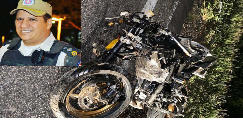 Major da PM morre após grave acidente de moto em Cândido Sales