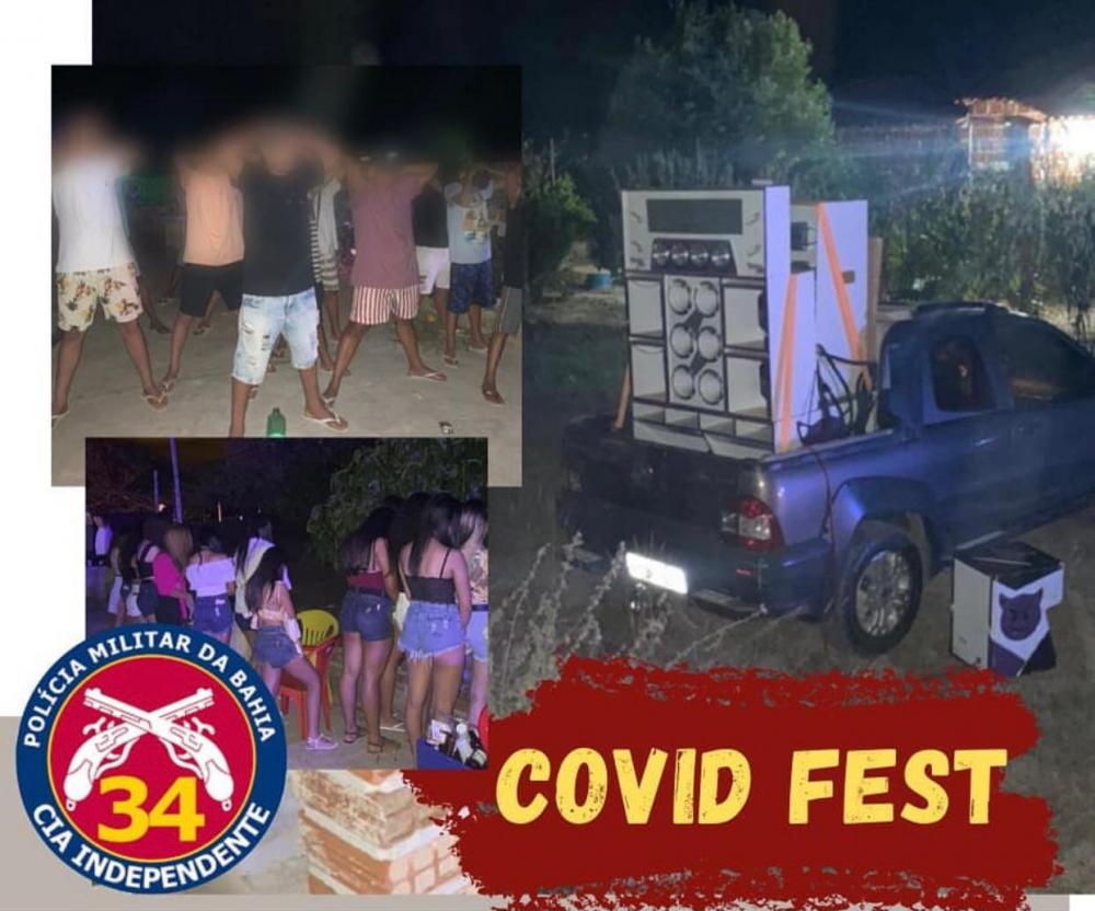 Polícia interrompe festa clandestina com mais de 100 pessoas em Brumado 