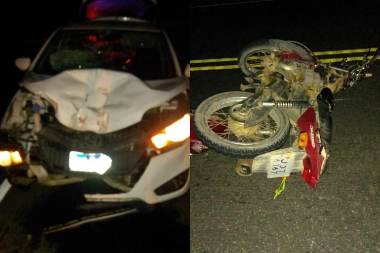 Colisão entre carro e moto na BA-262, entre os municípios de Brumado e Aracatu, resulta na morte de motociclista 