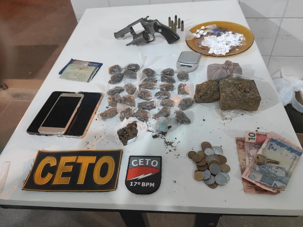 Trio é preso em Guanambi acusado de tráfico de drogas e posse ilegal de arma de fogo