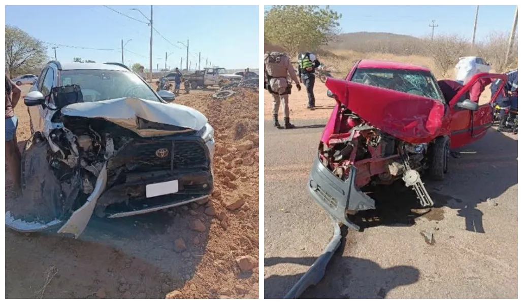 Colisão entre Corolla Cross e Gol deixa três pessoas feridas na BR-030, em Palmas de Monte Alto