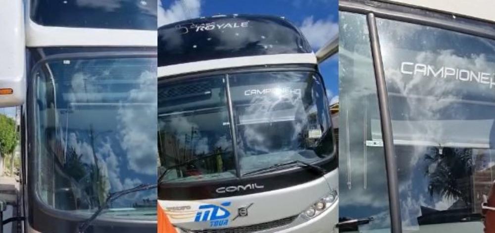 Ônibus de cantora baiana é atingido por tiros de metralhadora em rodovia