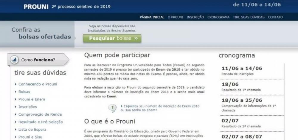 Prouni abre hoje inscrições para 169 mil bolsas de estudo