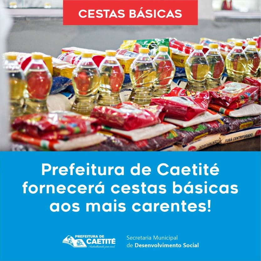 Com recursos próprios, Prefeitura de Caetité fornecerá cestas básicas aos mais carentes