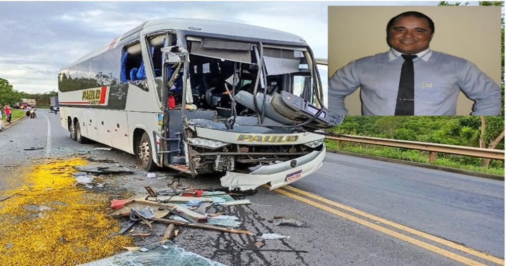 Guanambiense morre em acidente entre ônibus e caminhão na BR-251, no Norte de Minas Gerais