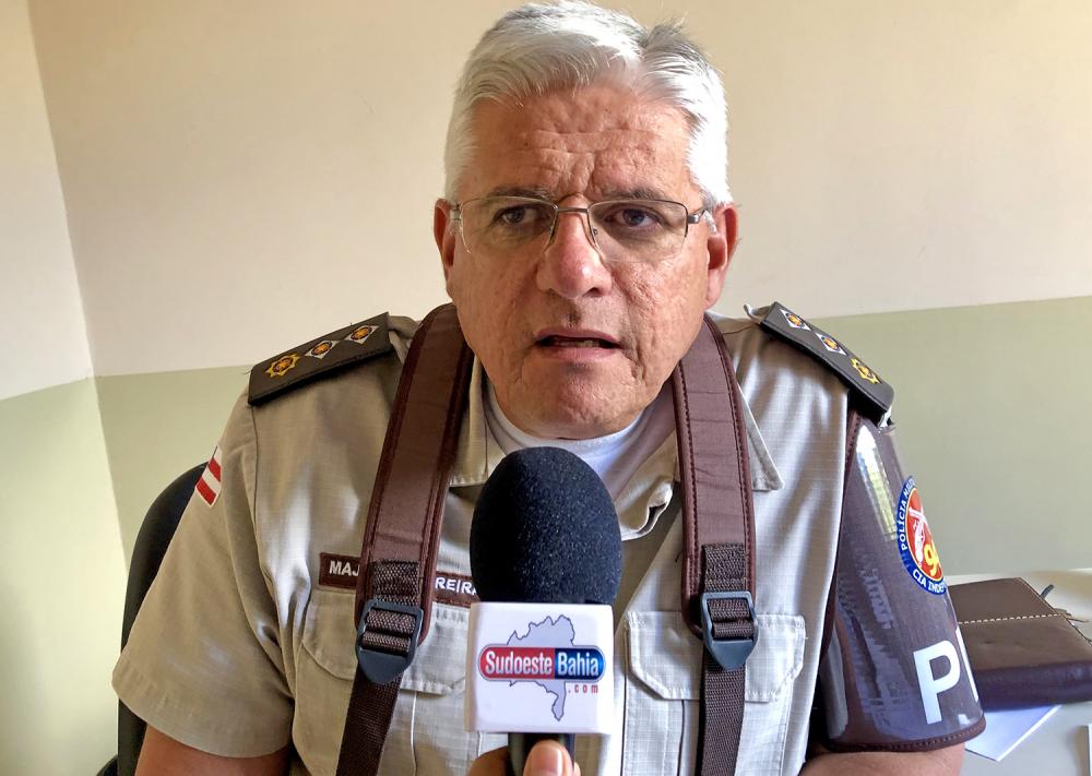 Em entrevista ao Sudoeste Bahia, Major Moreira faz balanço das ações e fala sobre a redução da criminalidade na área da 94ª CIPM
