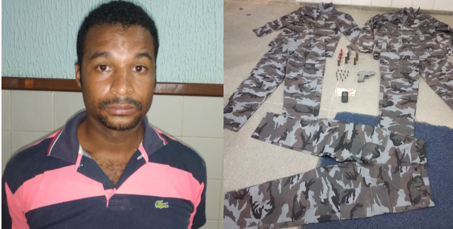 Homem é preso em flagrante com munições e um simulacro em sítio na zona rural de Palmas de Monte Alto