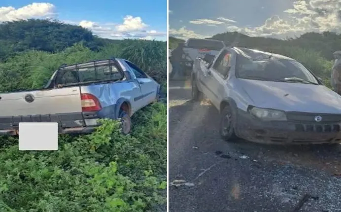 Adolescente fica ferido após carro capotar na BR-030, em Palmas de Monte Alto