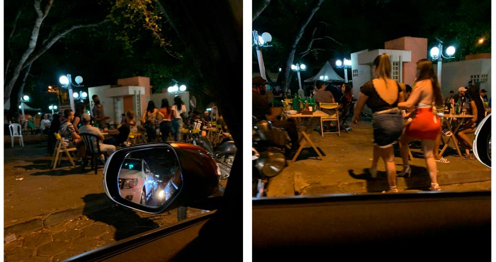 Pessoas sem máscara e aglomeradas são vistas em bares e restaurantes de Caetité 