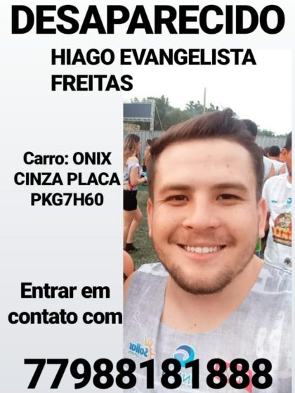 Guanambiense que estuda e trabalha em Vitória da Conquista está desaparecido
