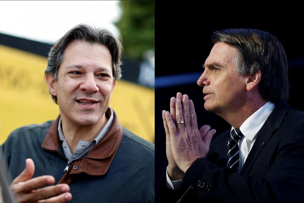 Bolsonaro lidera com 28% e Haddad tem 21%, aponta pesquisa XP Investimentos