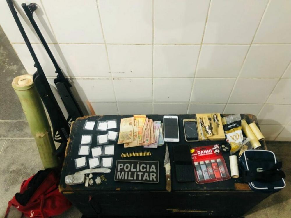 Sebastião Laranjeiras: Pai e filho são presos com drogas e armas 