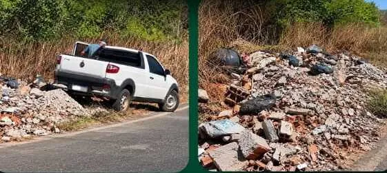 Homem é multado por descarte irregular de entulho em Caetité