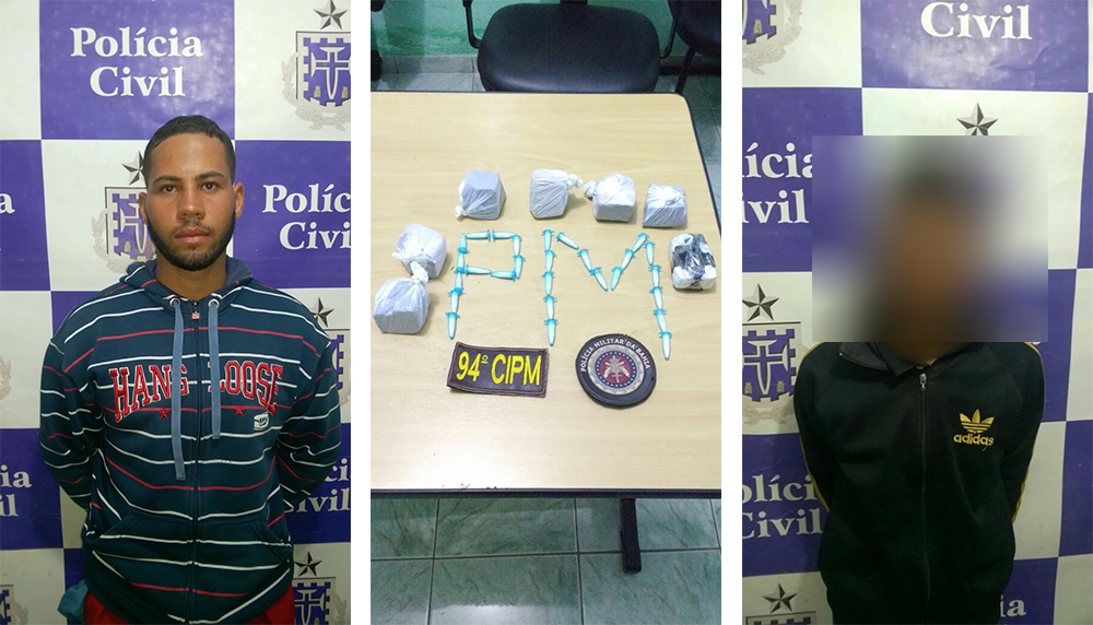 Ibiassucê: Jovem é preso e menor de idade apreendido acusados de tráfico de drogas 