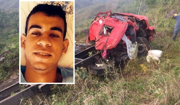 Jovem dombasiliense morre após caminhão que conduzia tombar na Serra do Marçal, em Vitória da Conquista