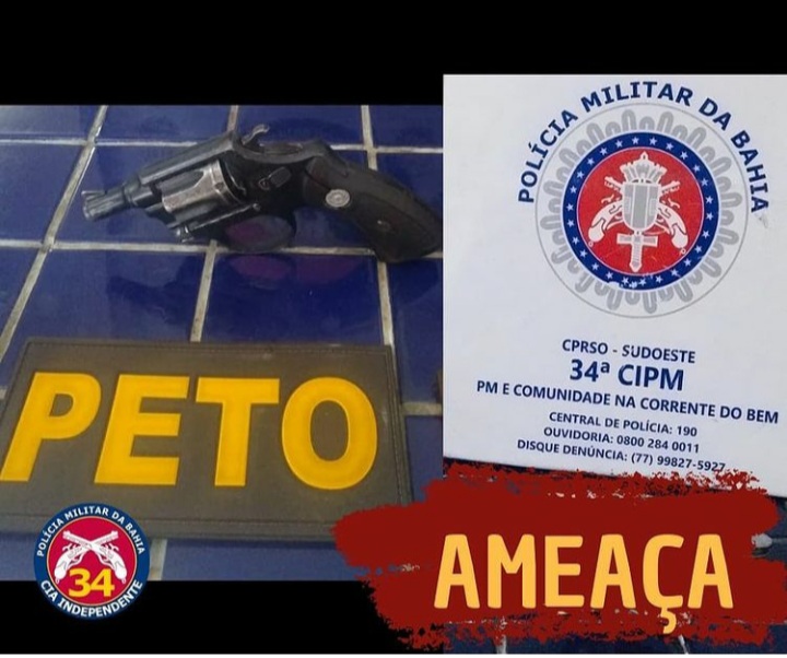 Homem é preso em Brumado por ameaçar a própria família com arma de fogo