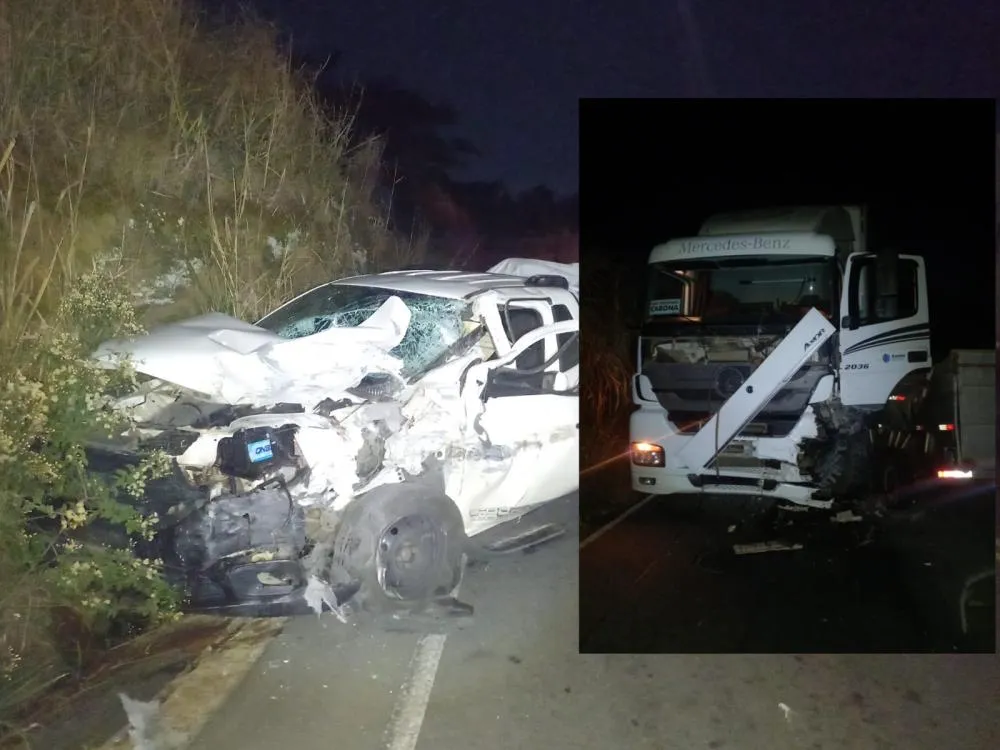 Carro e caminhão colidem na Serra do Marçal e motorista fica ferido