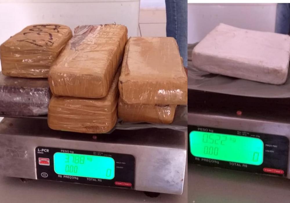 Dupla é presa por tráfico após capotar carro com mais de 4kg de drogas na BR-030, em Palmas de Monte Alto