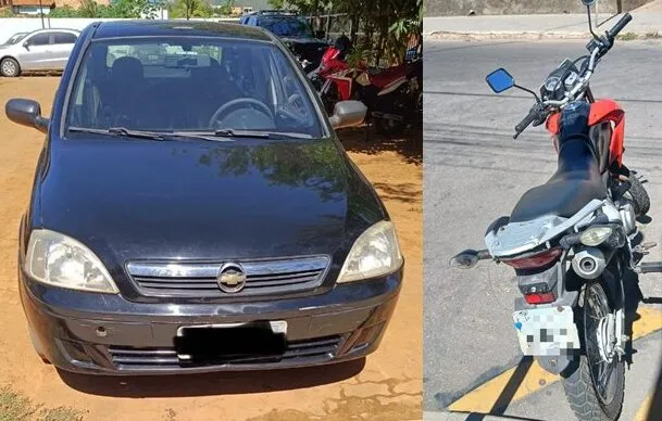 PM recupera moto e carro roubados em Caetité