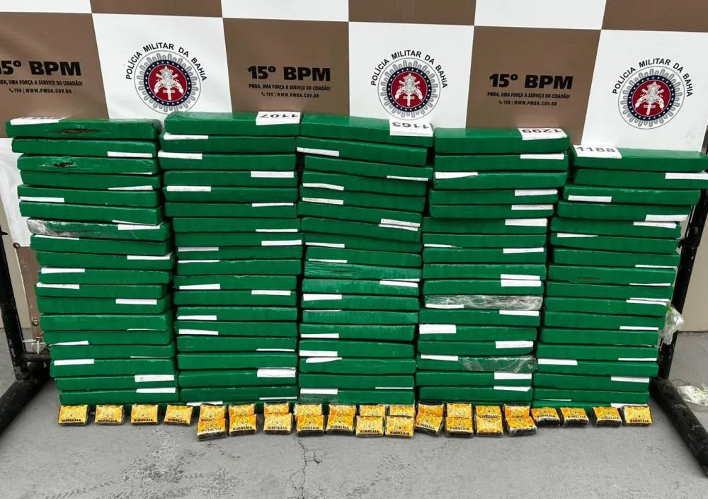 Idoso é preso com 95 kg de drogas em rodovia da Bahia