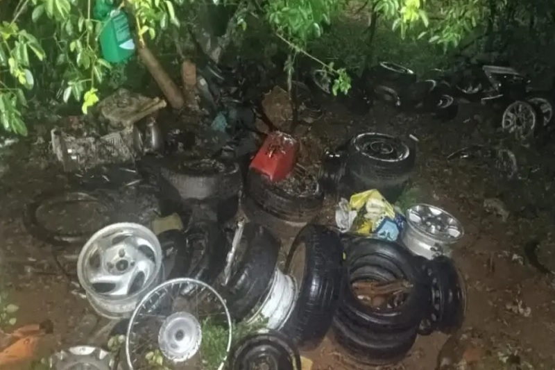 Região: PM localiza desmanche de motocicleta e prende cinco pessoas