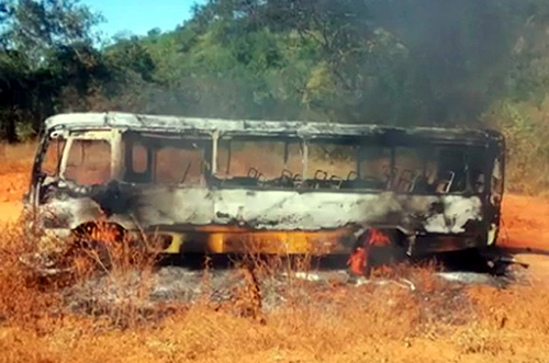 Sudoeste: Ônibus escolar pega fogo com crianças dentro em Piripá